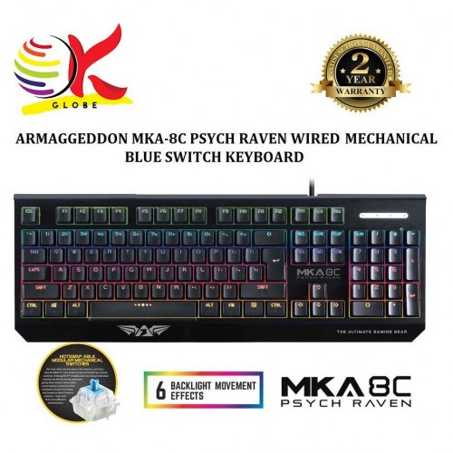 ARMAGGEDDON BACKLIT MECHANIC GAMING KEYBOARD PSYCH RAVENAL